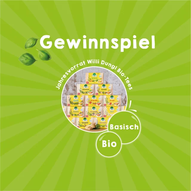 🎉 Gewinne basischen Bio-Teegenuss 🍵🌿 von unseren Freunden @willi.dungl 

✨ Künstliche Zusätze, Aromen und Geschmacksverstärker kommen bei Willi Dungl niemals in die Tassen. ❌ Hier gibt’s 100% basischen Bio-Genuss zum Aufgießen. 🌱💚 Das freut uns. Deswegen verlosen wir einen #Jahresvorrat. 

So hüpfst Du in den Lostopf 🎁👇:
1️⃣ Folge @willi.dungl & @basenbox 
2️⃣ Like diesen Beitrag ❤️
3️⃣ Verrate uns Deinen Lieblingstee in den Kommentaren 🍵✨

🕰️ Das Gewinnspiel läuft bis 17.03.2025

Dieses Gewinnspiel steht in keiner Verbindung zu Meta und wird in keiner Weise von Meta gesponsert, unterstützt oder organisiert. 

Viel Glück 🍀

#gewinnspiel #willidungl #tee #basentee #basenbox #basischernährung