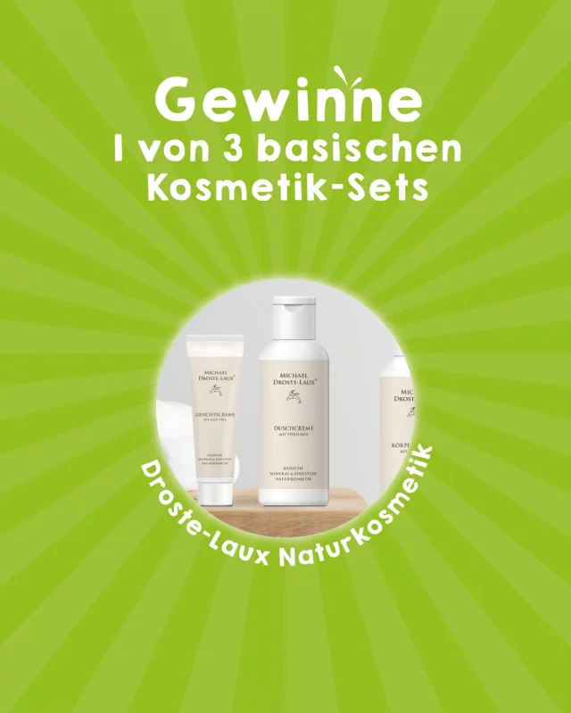 #Gewinne 😍 eines von 3 basischen Kosmetik-Sets 🧖‍♀️🛀✨von unseren Basenfreunden von @drostelauxnaturkosmetik im Wert von 80,- Euro: 

💚 Basische Gesichtscreme
💚 Basische Duschcreme
💚 Basische Körper-Lotion

Die basische #Naturkosmetik von @drostelauxnaturkosmetik basiert auf dem Prinzip der #Heilerde:

✨Leicht basischer pH-Wert (7,4): Unterstützt deine Haut bei der Selbstregulierung
✨Rügener Heilkreide & Heilgestein: Fördern die natürliche Säureausscheidung
✨Fein gemahlene Edelsteine (Aquamarin, Bergkristall & Rosenquarz): Runden das feinstoffliche Erlebnis ab
✨Zertifiziert nach dem Natural Cosmetic Standard

So machst Du mit:
1️⃣ Folge @basenbox und @drostelauxnaturkosmetik 
2️⃣ Like diesen Beitrag
3️⃣ Verrate uns in einem Kommentar, warum Du Deinen Körper mit den basischen Naturprodukten verwöhnen möchtest. 

🍀🍀🍀

🕰️ Das Gewinnspiel läuft bis 07.04.2025

Dieses Gewinnspiel steht in keiner Verbindung zu Meta und wird in keiner Weise von Meta gesponsert, unterstützt oder organisiert.

#Gewinnspiel #Naturkosmetik #DrosteLaux #Beauty #BasischeKosmetik
