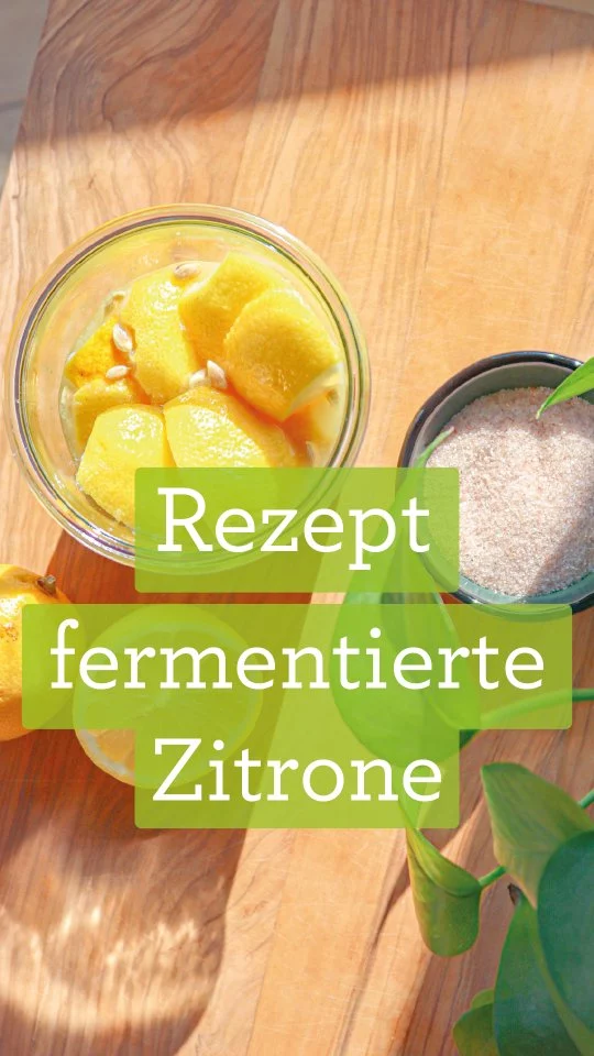 #rezept 
🍋 Fermentierte Zitronen – sauer, salzig & voller Aroma!
Perfekt für deine Basenkur, deine Verdauung und als würzige Zutat in der Küche.

Du brauchst:
🫙  Ein Glas mit Deckel
 ⚖️ Ein Fermentationsgewicht (z. B. von Augora Fermente)
🥄 350 g Bio-Zitronen (ca. 3 Stück)
🧂 35 g Salz (10 % der Zitronenmenge)
🍋 Zitronensaft (optional)

So geht’s:
1️⃣ Zitronen waschen & kreuzförmig einschneiden.
2️⃣ Mit Salz einreiben & kurz ziehen lassen.
3️⃣ In ein Glas schichten, andrücken, Gewicht drauf.
4️⃣ Mit Zitronensaft auffüllen, bis alles bedeckt ist.
5️⃣ 3–4 Wochen fermentieren – dann kühl lagern.

💡Tipp: Immer mit sauberem Besteck entnehmen – so halten sie sich monatelang!

#rezept #basenbox #basischeernährung #fermentiertezitronen #zitrone #basischleben #basischerezepte #entgiftung #abnehmen #basenkur #basisch